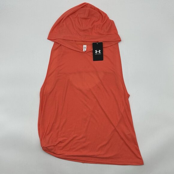 Under Armour Breathe SL Hoodie Women's Size Large Coral Lightweight Tank Top NWT - Picture 1 of 10